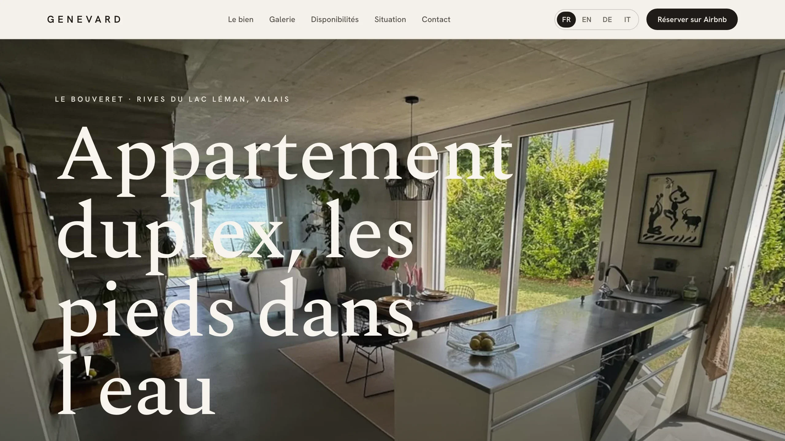 Genevard · location meublée d'exception au bord du Léman — site réalisé par Voren